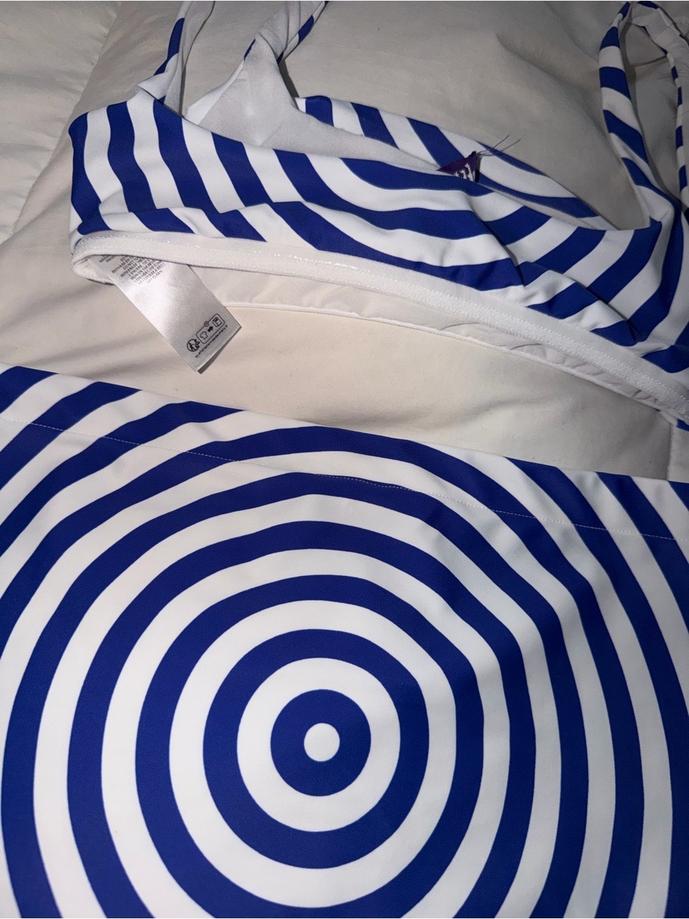 Jean Paul Gaultier Blue and White Concentric Circle Mini Skirt - Picture 6 of 6